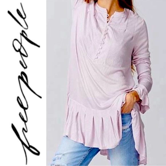 Free People Tops - 💫 FREE PEOPLE® Dusty Lavender Tunic Top Size S 💕 NWT